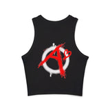 Arb's Garage Logo Women's Cropped Micro Rib Tank
