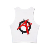 Arb's Garage Logo Women's Cropped Micro Rib Tank